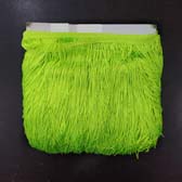 Vágott végű neon színű rojt 20 cm hosszú - VERDE FLUO